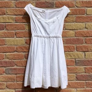 Miu Miu Cotton Pleated Cap-Sleeve A-Line Mini